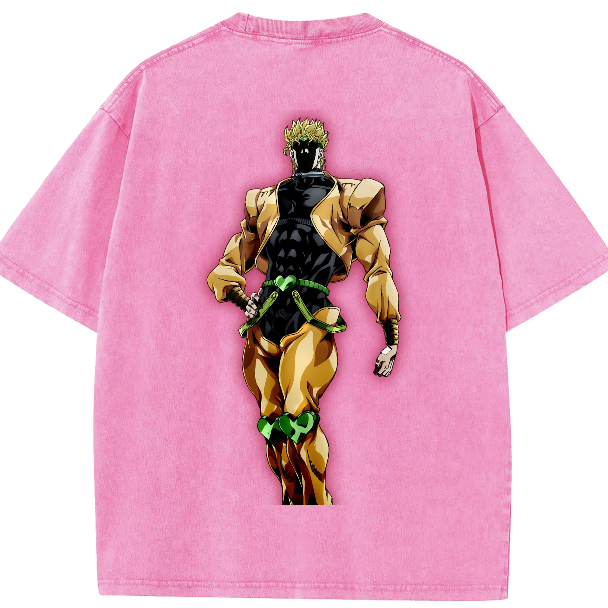 （画像用） ジョジョの奇妙な冒険 ディオ?ブランドー JoJo's Bizarre Adventure Dio Brando 綿100% ヴィンテージ風 半袖Tシャツ（背面プリント）